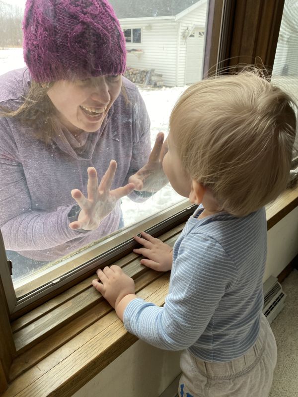 Jenny Playing Peek-a-Boo With Our Nephew