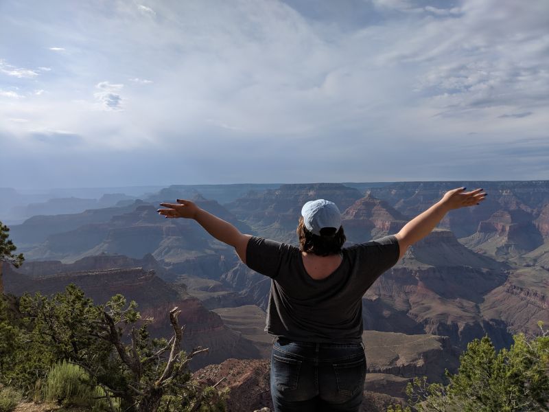 Nicole Enjoying the View at the Grand Canyon