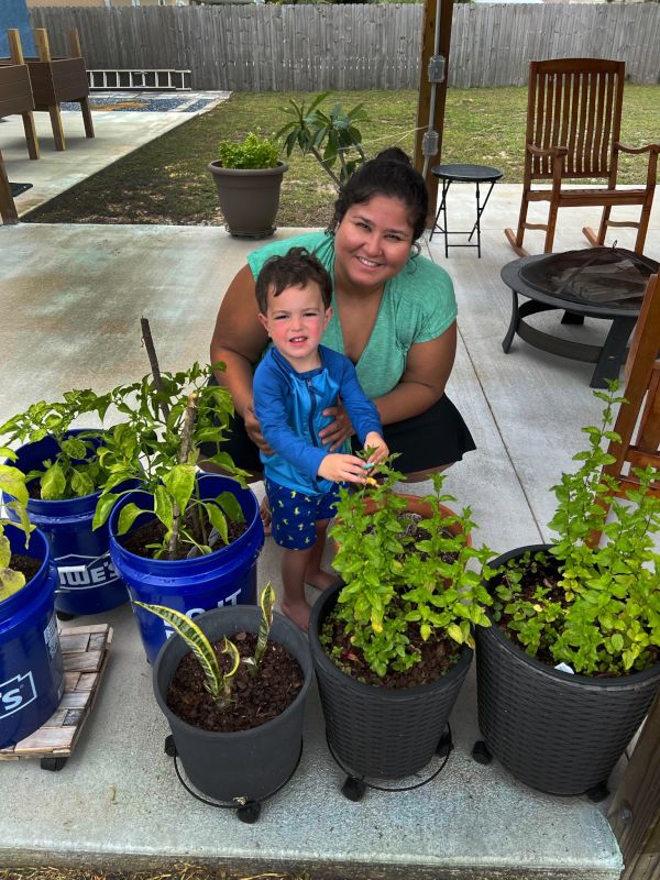 Rosa Starting the Garden