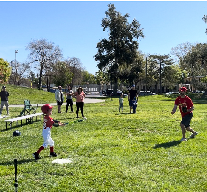 Booker Playing Baseball & Kurt Pitching