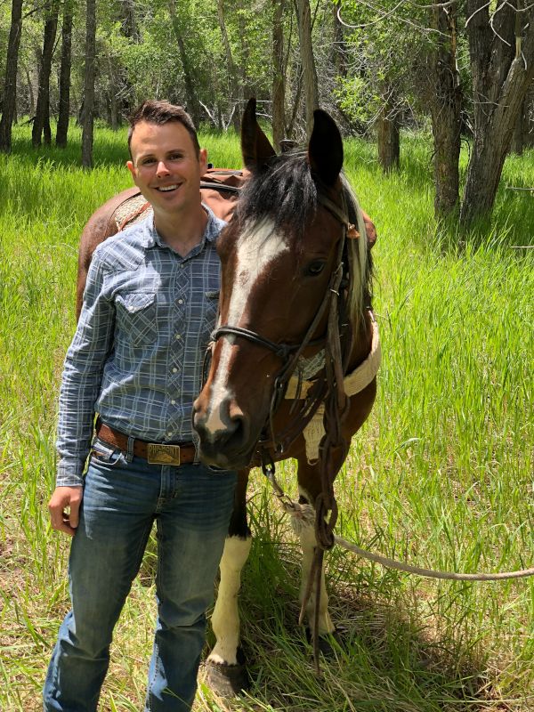 Matt With His Favorite Horse From Our Dude Ranch Family Vacation