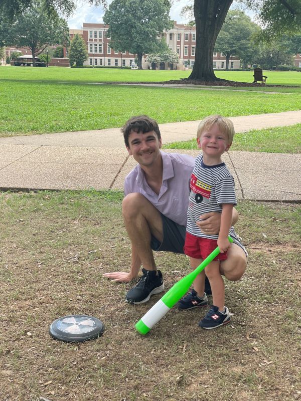 Jamie Playing Baseball With Our Nephew