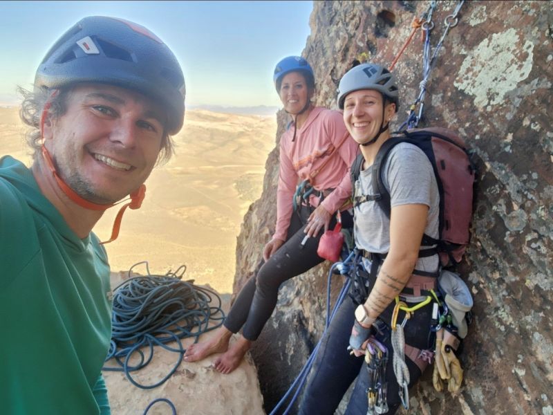 Toni Climbing With Friends