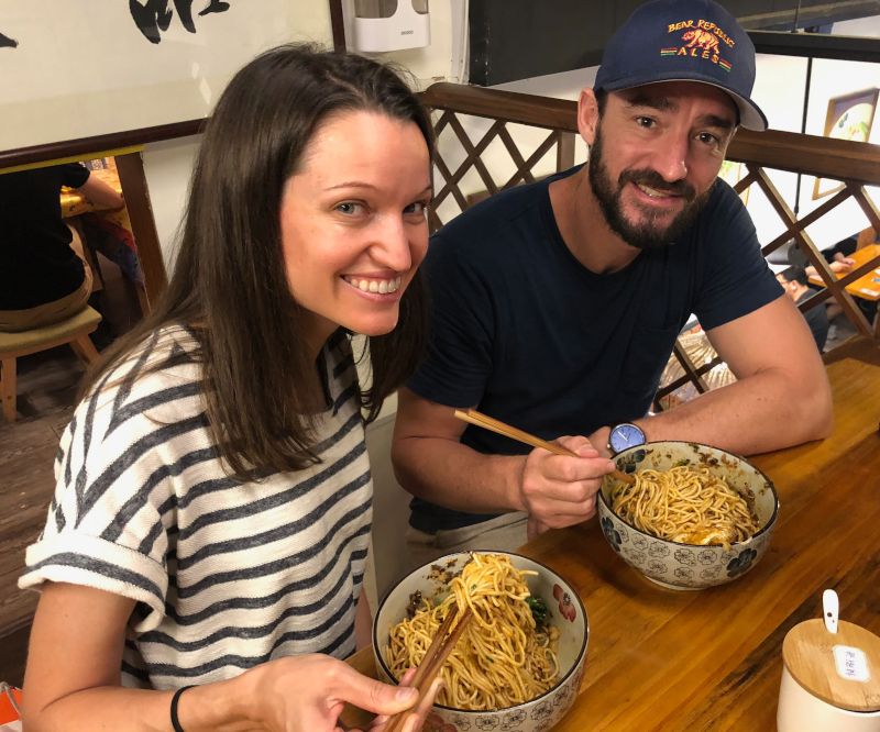 Eating Spicy Noodles in Shanghai