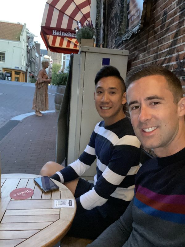 Grabbing a Bite Near the Anne Frank House