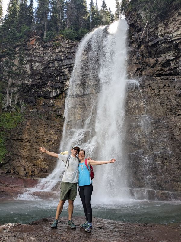 We Reached a Waterfall at the End of Our Hike!