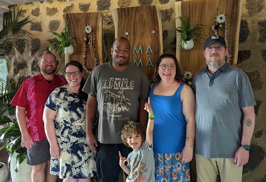 Us with Alisha's Sister and Her family at DisneyÃ??Ã?Â¢??s Aulani Resort in Hawaii