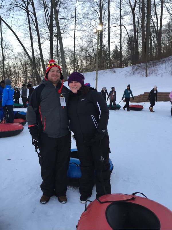 Snow tubing at a Local Ski Resort