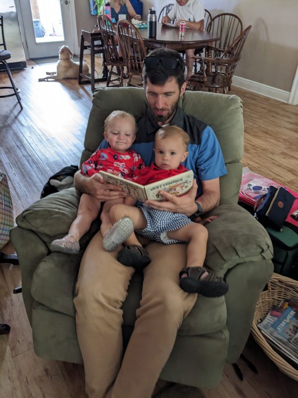 Jesse Reading to Our Niece & Nephew