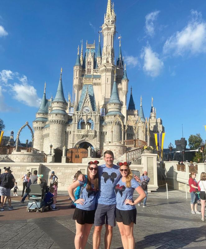 Thomas at Disney with His Sisters