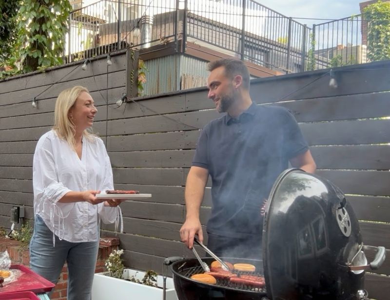 Grilling on Our Back Patio