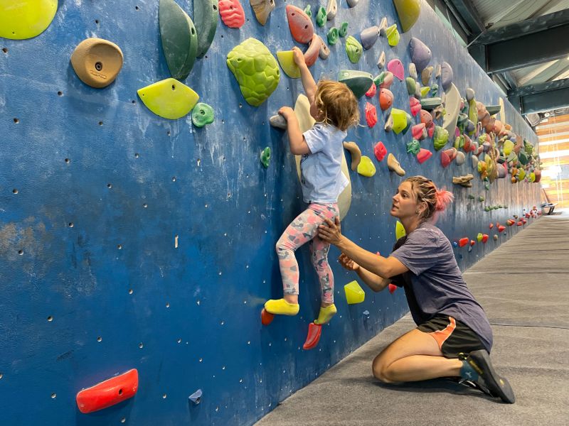 Cosima & Her Birthmom Rock Climbing